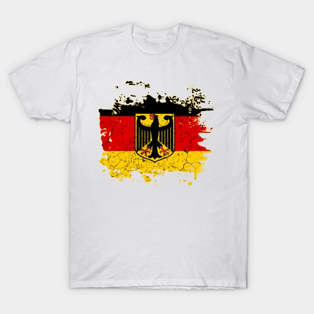 German Flag With Eagle T-Shirt by Mila46